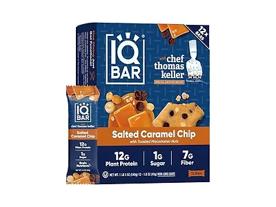 24CT IQBAR Clean Plant Protein Bars- Salted Caramel