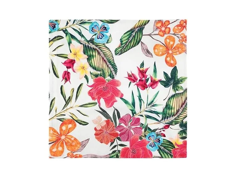 47th & Main Set of 4 100% Cotton Napkins  Tropical Flowers