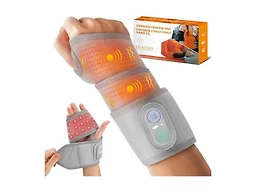 WoloyHeatie Wrist Heating Pad Brace Wrap Red Light Massage Carpal Tunnel