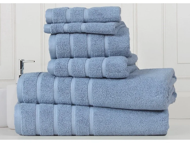 6-Piece Zero Twist Cotton Towel Set