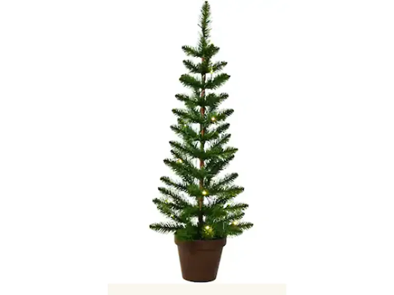 Santa's Workshop 4' Pre-Lit Green PVC Slim Tree