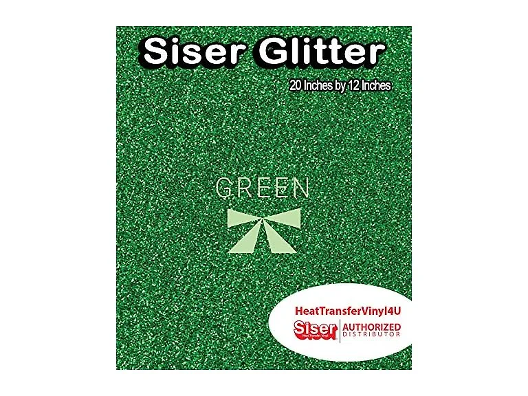 Siser Glitter HTV 20" x 12" Sheet Grass