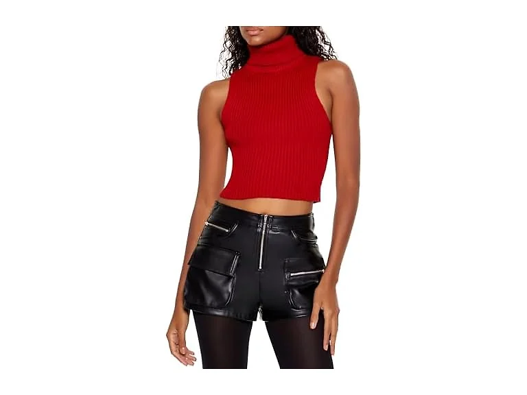 Forever 21 Women (M) Turtleneck Sweater-knit Top