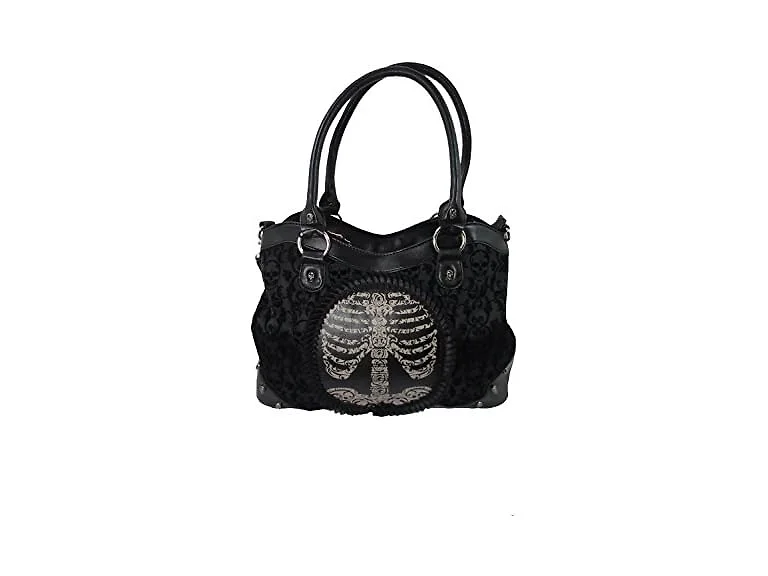 Lost Queen Women (L) Goth Steampunk Flocked Bag