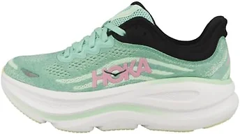 Hoka 1162014-BTF 7 Wide Hoka Bondi 9 Women's Shoes Blue Spark/Mint Fluorite