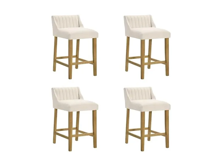 Fauna Counter Stool 2Pk, White Boucle