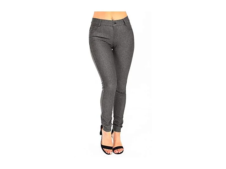 Yelete Women (M) Basic Five Pocket Stretch Pants