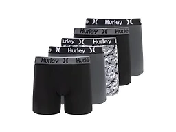 Hurley Men's 5 Pack Printed Boxer Briefs