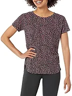 Amazon Essentials Women's Studio Relaxed-Fit Lightweight Crewneck T-Shirt, Black Confetti Print, XX-Large
