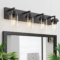 Espird Bathroom Vanity Light, Matte Vanity Light with Clear Glass Shade, Bathroom Lighting Fixtures Over Mirror for Bathroom