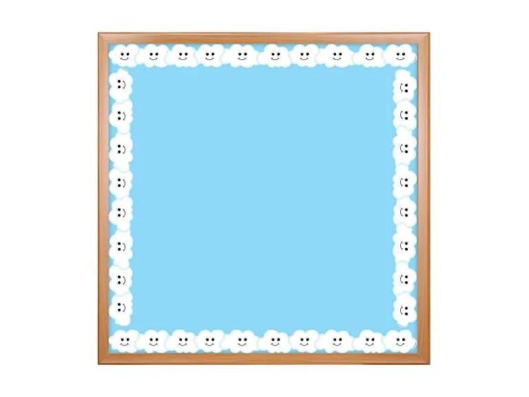 Hygloss Products Happy Clouds Die-Cut Bulletin Board Border