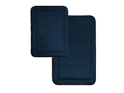 Dan River 5902 2 Pc Memory Foam Bath Mat Racetrack - Navy