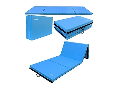 Fitvids Extra Thick Exercise Aerobics Mat, Blue