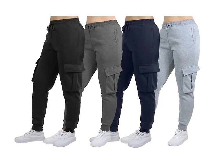 3Pk Asst Womens Loose Fit Cargo Jogger Pants