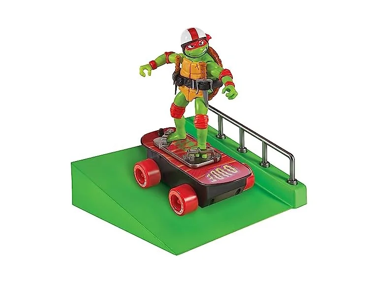 Mutant Mayhem Raphael on a Skateboard