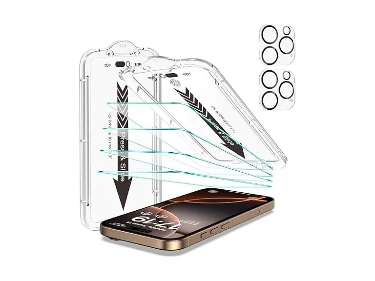 EZ-GLAZ iPhone 16 Pro Screen Protector 4+2 Pack