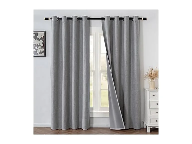100% Blackout Curtains 2 Panels Set