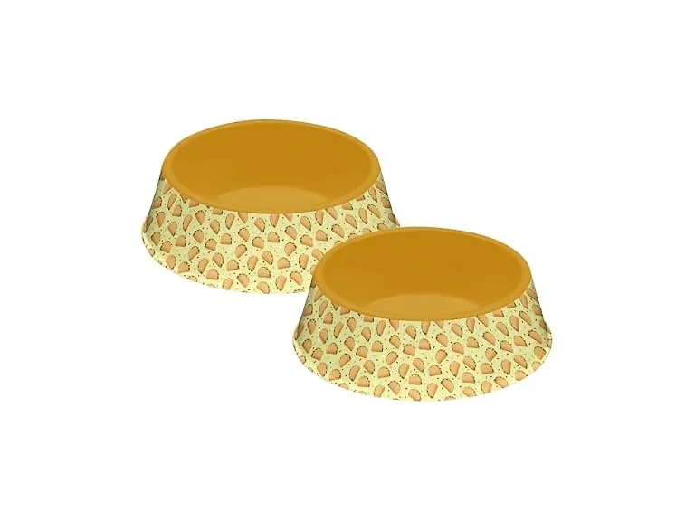 Fun Food Melamine Taco Pet Bowl - Large - 6 Cups Set of 2