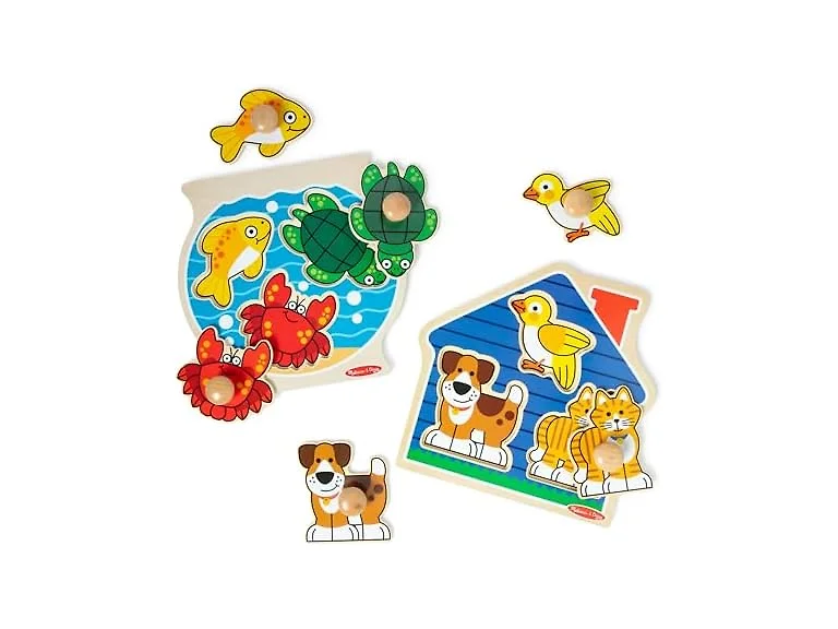Melissa & Doug Wooden Jumbo Peg Puzzle