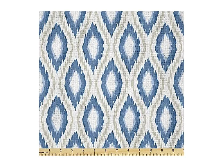 Ambesonne Ikat Fabric by The Yard