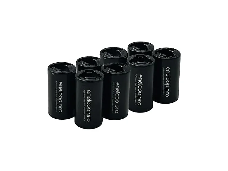 (8 Pack) Eneloop Panasonic Pro Battery Adapters