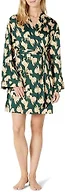 Amazon Essentials Women's Satin Sleep Robe, Dark Green Beige Zebras Large, X-Small