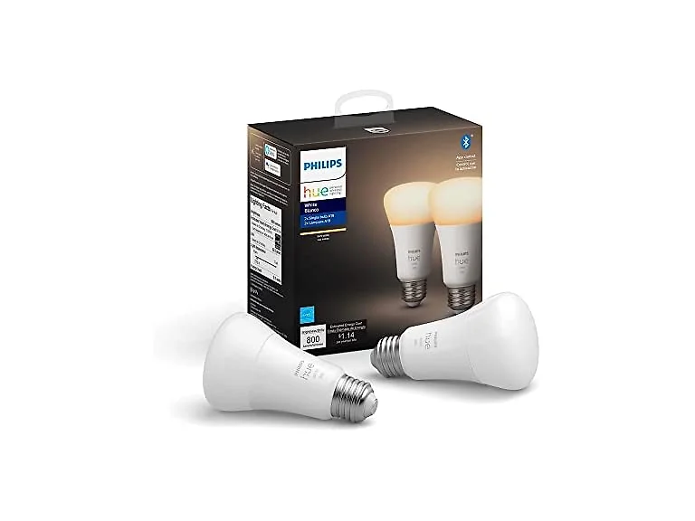 Philips Hue White 2-pk A19 LED Smart Bulbs