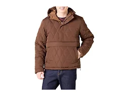 Amazon Essentials Men's Anorak Hooded Quarter-Zip Puffer Coat, Deep Brown, X-Large