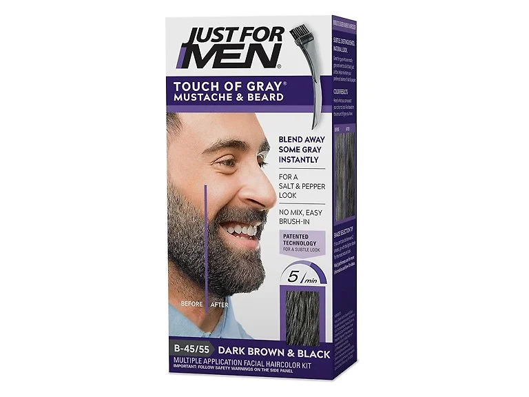JUST FOR MEN Touch of Gray Mustache and Beard Dark