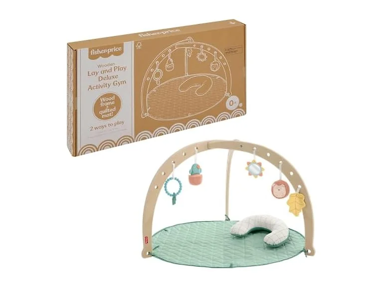 Fisher-Price Wood Baby Playmat Lay &