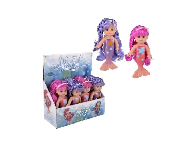 Rhode Island Novelty 9" Bath Time Mermaid Doll