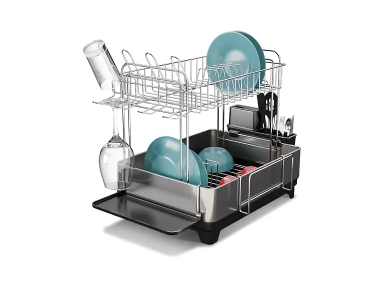  Large 2-Tier Stainless Steel Dish Drying Rack 