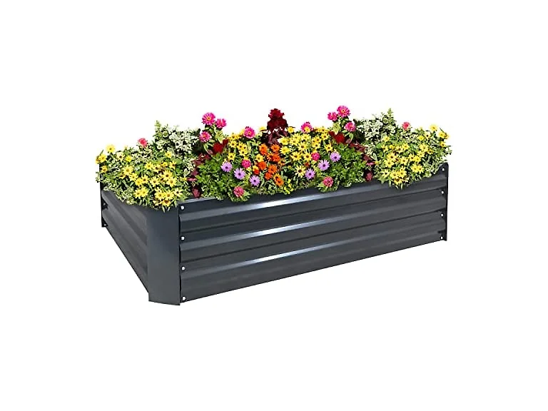 Sunnydaze 47" Steel Raised Garden Bed