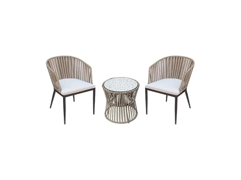 Alpine Corporation VTFAM158A Metal Outdoor Bistro Set