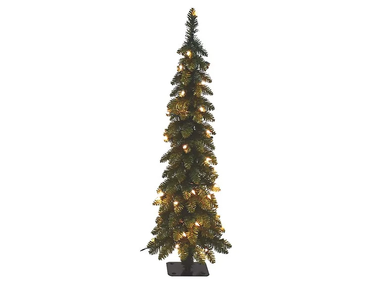 Santa's Workshop Pre-Lit Slim Christmas Tree w/ Lights