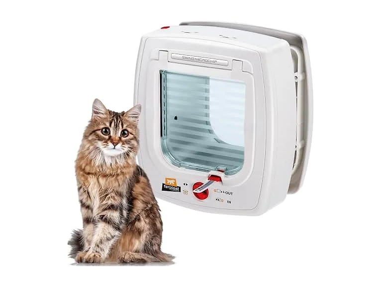 Ferplast Swing Cat Flap with Microchip, Whit
