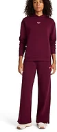 Reebok Women’s Swift Hoodie Set, Standard Fit, Midweight Cotton-Poly Fabric, Black Cherry, X-Small