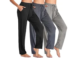 3-Pack Women's Loose Fit Lounge Pants