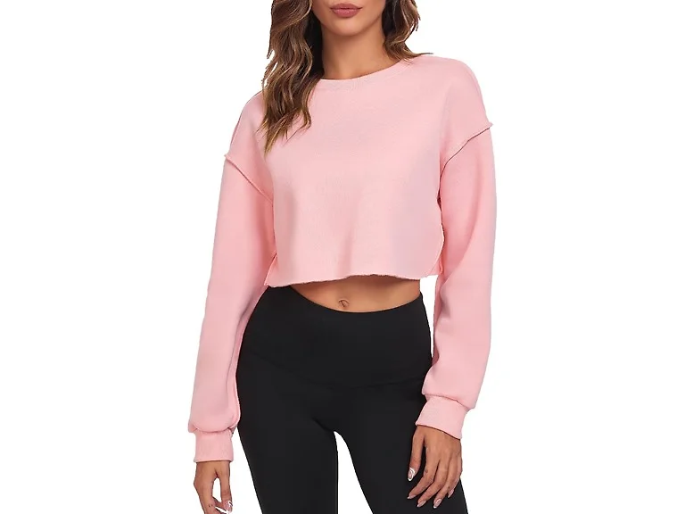 FKEEP Women (S) Cropped Sweatshirts Long Tops