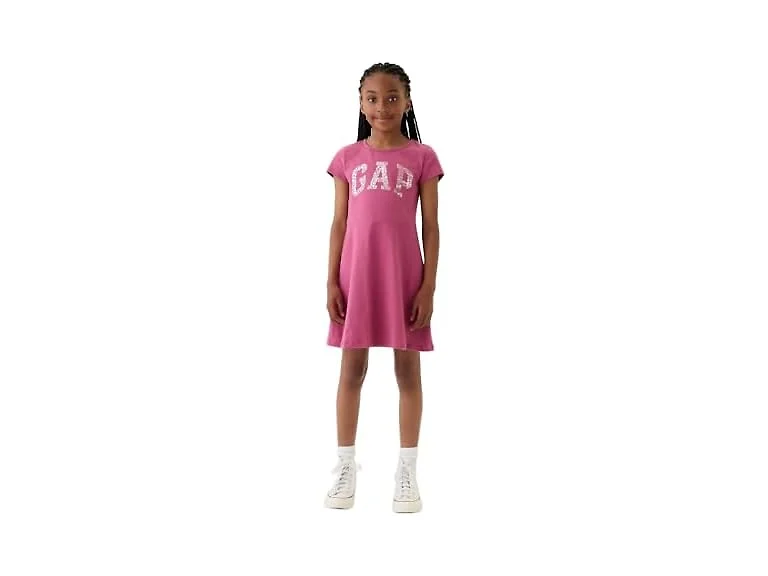 GAP Girls' Short Sleeve Logo Dress (XX-Large)