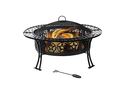 40" Four Star Large Fire Pit Table w/ Spark Screen