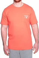 Carhartt Men's Relaxed Fit Heavyweight Short-Sleeve Pocket Logo Graphic T-Shirt, Electric Coral, XX-Large