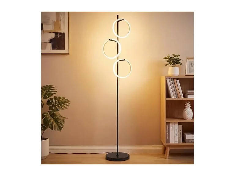 Bairth Black Floor Lamp with 3 Lights