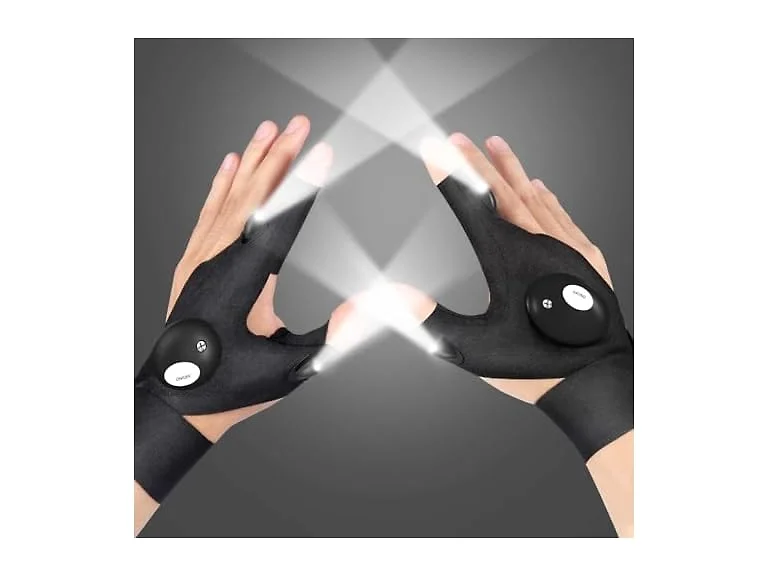 Jasee CON-112 LED Flashlight Gloves, Hands-Free