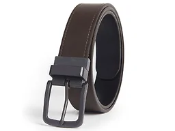 Giorgio Brutini CB-GB-8040-38-REV-M M (32-36) G.B. Casual Reversible Leather Belt (1-Pack) - Black/Chocolate Brown Reversible / Black Matt Buckle 