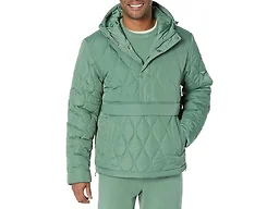 Amazon Essentials Men's Anorak Hooded Quarter-Zip Puffer Coat, Sage Green, Medium