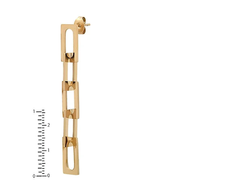 18K Gold Plated Link Drop Earrings
