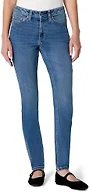 Amazon Essentials Women's High Stretch Mid-Rise Skinny Jeans, Medium Blue, 16 Short