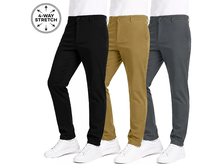 Mens Super Stretch Knit Chino Pants