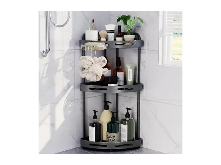 Binecer Corner Shower Caddy Standing, 3-Tier